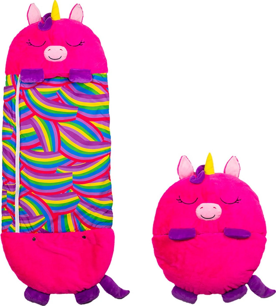 Mediashop Happy Nappers Kinderslaapzak - 2-in-1 Zachte Knuffel En Zomerslaapzak - Roze Eenhoorn Motief Voor Kinderen Van 3 Tot 6 Jaar 3 Mediashop Happy Nappers Kinderslaapzak - 2-in-1 Zachte Knuffel En Zomerslaapzak - Roze Eenhoorn Motief Voor Kinderen Van 3 Tot 6 Jaar