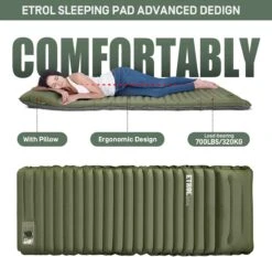 ETROL Camping Slaapmat-2-in-1 Zelfopblazende Kampeermat Met Kussen (78"x 28"), Lichtgewicht, Dik 4"compact Kussen, Geschikt Voor Zelfrijdende Reizen, Lekvrije, Waterdichte Tent -Winkel Voor Kampeerartikelen Voor Buiten 1200x1132 1