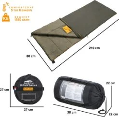 Dutch Mountains Slaapzak Vlieland XL - Grote Katoenen 210 X 80cm Lichtgewicht - Incl. Tasje En Tochtstrip -Comfortzone: 5-8 Graden- -Winkel Voor Kampeerartikelen Voor Buiten 1200x1178 1