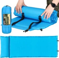 Springos Slaapmat | Zelfopblazend | 186 Cm | Inclusief Hoes & Hoofdkussen | Lichtblauw -Winkel Voor Kampeerartikelen Voor Buiten 1200x1180 1