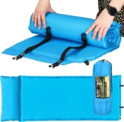 Springos Slaapmat | Zelfopblazend | 186 Cm | Inclusief Hoes & Hoofdkussen | Lichtblauw -Winkel Voor Kampeerartikelen Voor Buiten 1200x1180 2