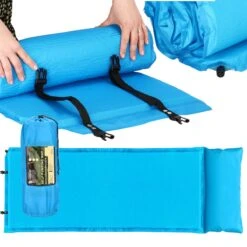 Springos Slaapmat | Zelfopblazend | 186 Cm | Inclusief Hoes & Hoofdkussen | Lichtblauw -Winkel Voor Kampeerartikelen Voor Buiten 1200x1200 151