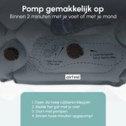 AirFeel Opblaasbaar Slaapmatje - Ingebouwde Pomp En Kussen - Lichtgewicht - 196 X 60 X 6cm - Gray -Winkel Voor Kampeerartikelen Voor Buiten 1200x1200 165