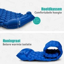 TRVLMORE Slaapmat - Zelfopblazend - 1 Persoons - Ingebouwde Pomp En Kussen - Blauw -Winkel Voor Kampeerartikelen Voor Buiten 1200x1200 192