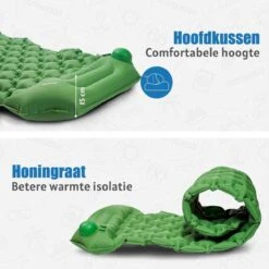 TRVLMORE Slaapmat - Zelfopblazend - 1 Persoons - Ingebouwde Pomp En Kussen - Groen -Winkel Voor Kampeerartikelen Voor Buiten 1200x1200 208