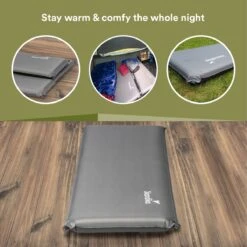 Skandika Easy Single Zelfopblaasbaar Slaapmat – Slaapmat – Slaapmat Zelfopblazend – Logeerbed – Polyester, PVC - Premium Zelfopblazend Luchtbed, Antislip-materiaal, Ideaal Voor Camping – Outdoor, Camping – Kamperen – 196 X 60 X 10 Cm – 3.2kg - Grijs -Winkel Voor Kampeerartikelen Voor Buiten 1200x1200 243