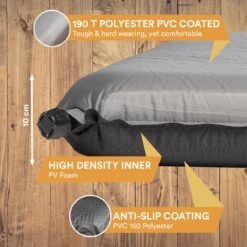 Skandika Easy Single Zelfopblaasbaar Slaapmat – Slaapmat – Slaapmat Zelfopblazend – Logeerbed – Polyester, PVC - Premium Zelfopblazend Luchtbed, Antislip-materiaal, Ideaal Voor Camping – Outdoor, Camping – Kamperen – 196 X 60 X 10 Cm – 3.2kg - Grijs -Winkel Voor Kampeerartikelen Voor Buiten 1200x1200 246