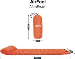 AirFeel Lichtgewicht Opsblaasbaar Slaapmatje - Ingebouwde Pomp En Kussen - 196 X 60 X 6 Cm - Orange -Winkel Voor Kampeerartikelen Voor Buiten 1200x943 1