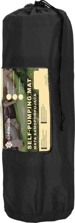 Springos Slaapmat | Zelfopblazend | 180 Cm | Inclusief Hoes | Zwart -Winkel Voor Kampeerartikelen Voor Buiten 402x1200
