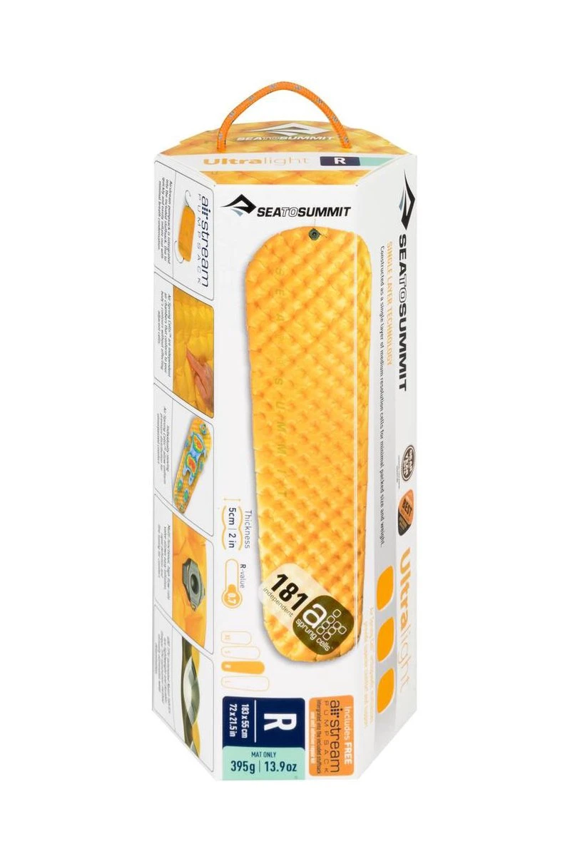 Sea To Summit UltraLight Large - Opblaasbare Slaapmat - 5cm - 495g - Geel 4 Sea To Summit UltraLight Large - Opblaasbare Slaapmat - 5cm - 495g - Geel - Afbeelding 2
