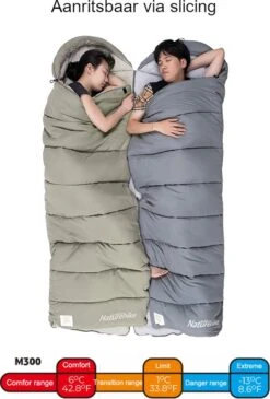 Naturehike® Slaapzak Katoen - 6 Tot 1 Graden - Slaapzakken Volwassenen - 220*80cm - 4 Seizoenen Slaapzak Lente, Zomer, Herfst & Winter - Lichtgewicht & Waterdicht -Winkel Voor Kampeerartikelen Voor Buiten 813x1200