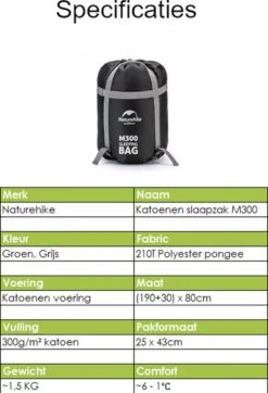 Naturehike® Slaapzak Katoen - 6 Tot 1 Graden - Slaapzakken Volwassenen - 220*80cm - 4 Seizoenen Slaapzak Lente, Zomer, Herfst & Winter - Lichtgewicht & Waterdicht -Winkel Voor Kampeerartikelen Voor Buiten 818x1200