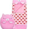 Roze Kat Kinderen Slaapzak -180 Cms |slaapzak Junior | Nappers | Children Sleeping Bag | Kinderen Slaapzak | Super Soft 2 In 1 Fun Pillow &Sleepy For Boys | Roze Kat Slaapzak | Zachte Slaapzak | Knuffel Slaapzak | 2 In 1 Slaapzak | Kinderen -Winkel Voor Kampeerartikelen Voor Buiten 871x1200